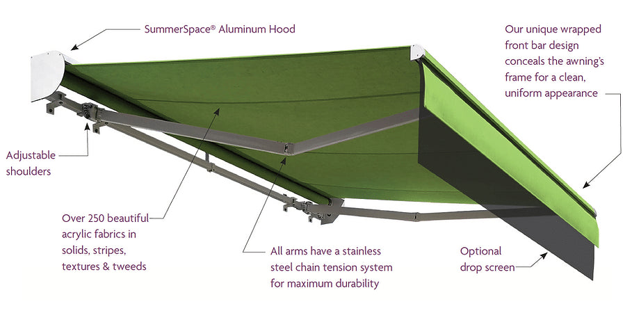SummerSpace® Aluminum Hood – WeatherGuard™ Protection for Your Awning