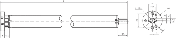Alpha WSERD30-A Tubular Motor