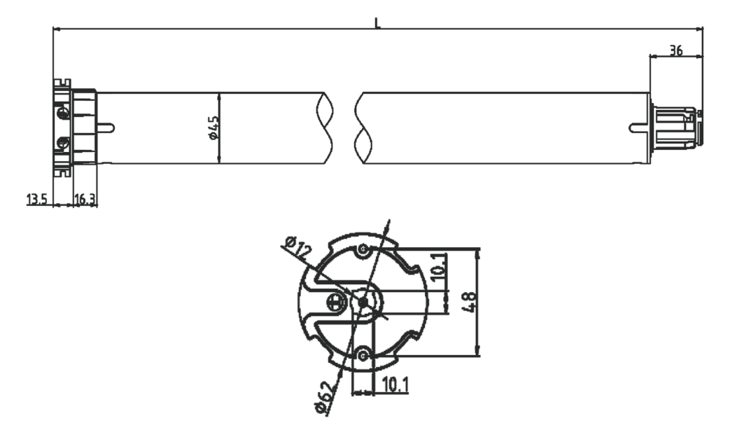 Alpha WSS40 10/17 Tubular Motor